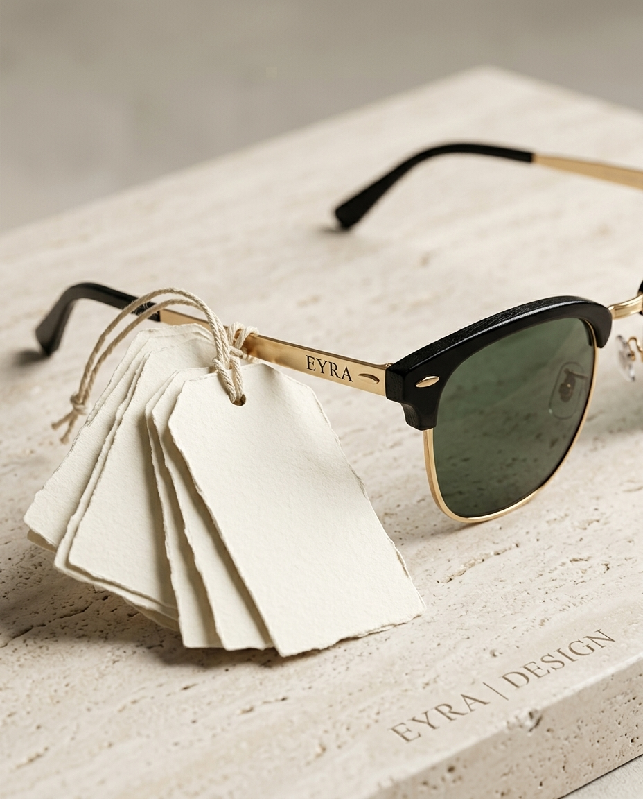 Sunglasses with oversized price tags illustrating licensing markups