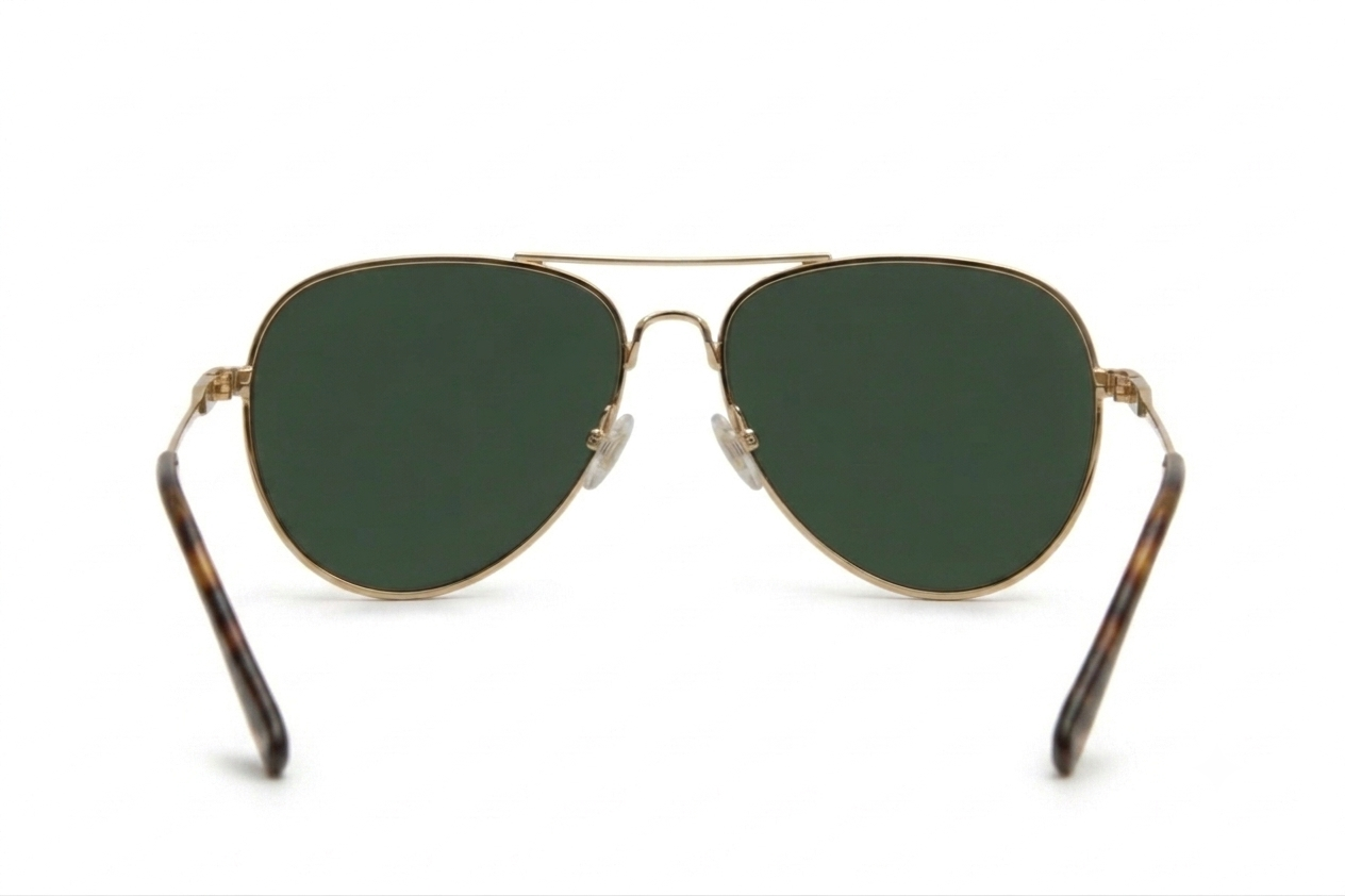 EYRA AERO – Polished Gold with G‑15 Green Polarized Lenses
