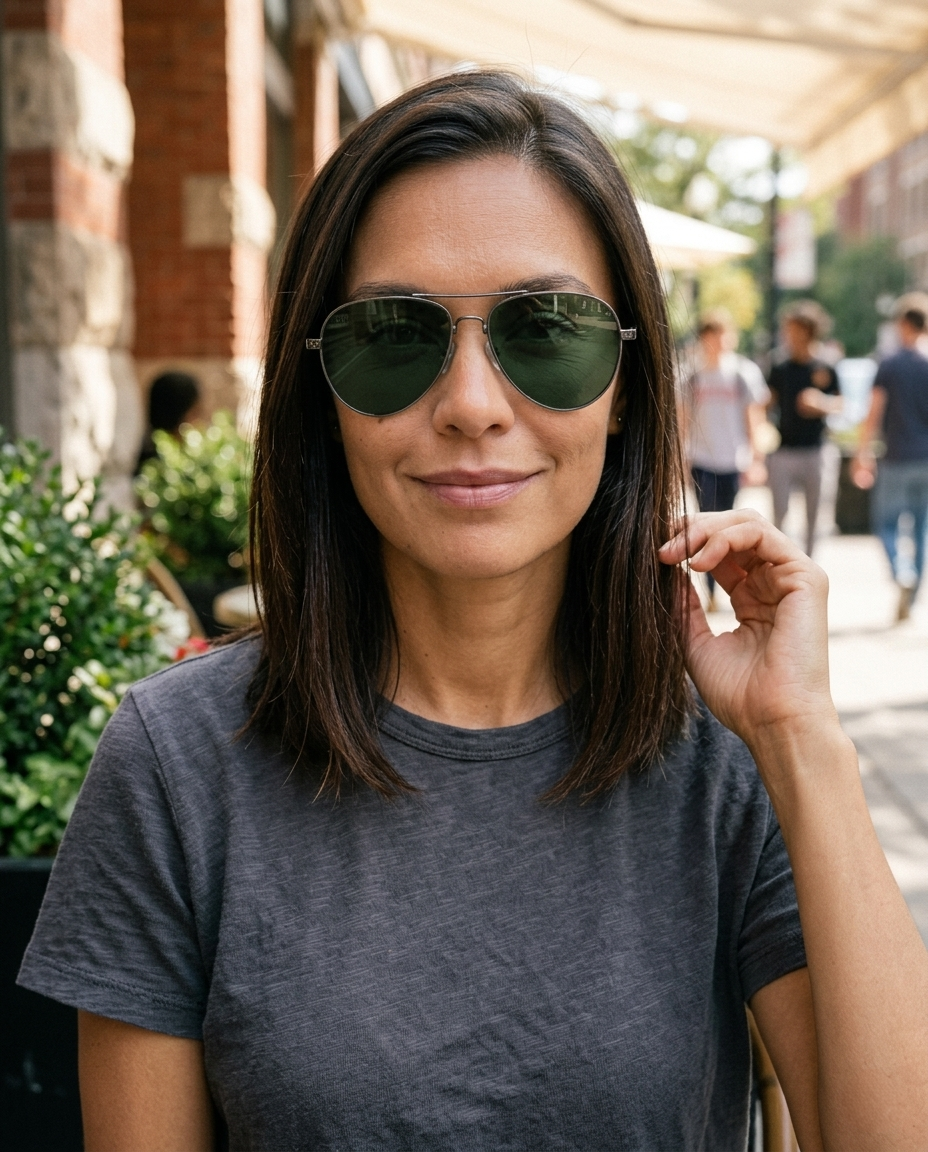 EYRA AERO – Gunmetal with G‑15 Green Polarized Lenses on Isabela
