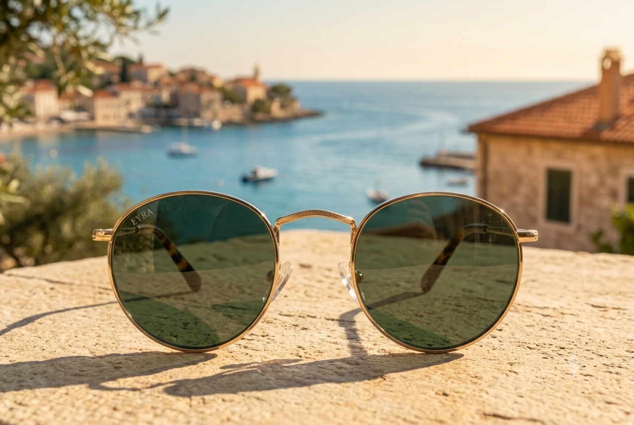 EYRA EVO – Gold with G‑15 Green Polarized Lenses hero image