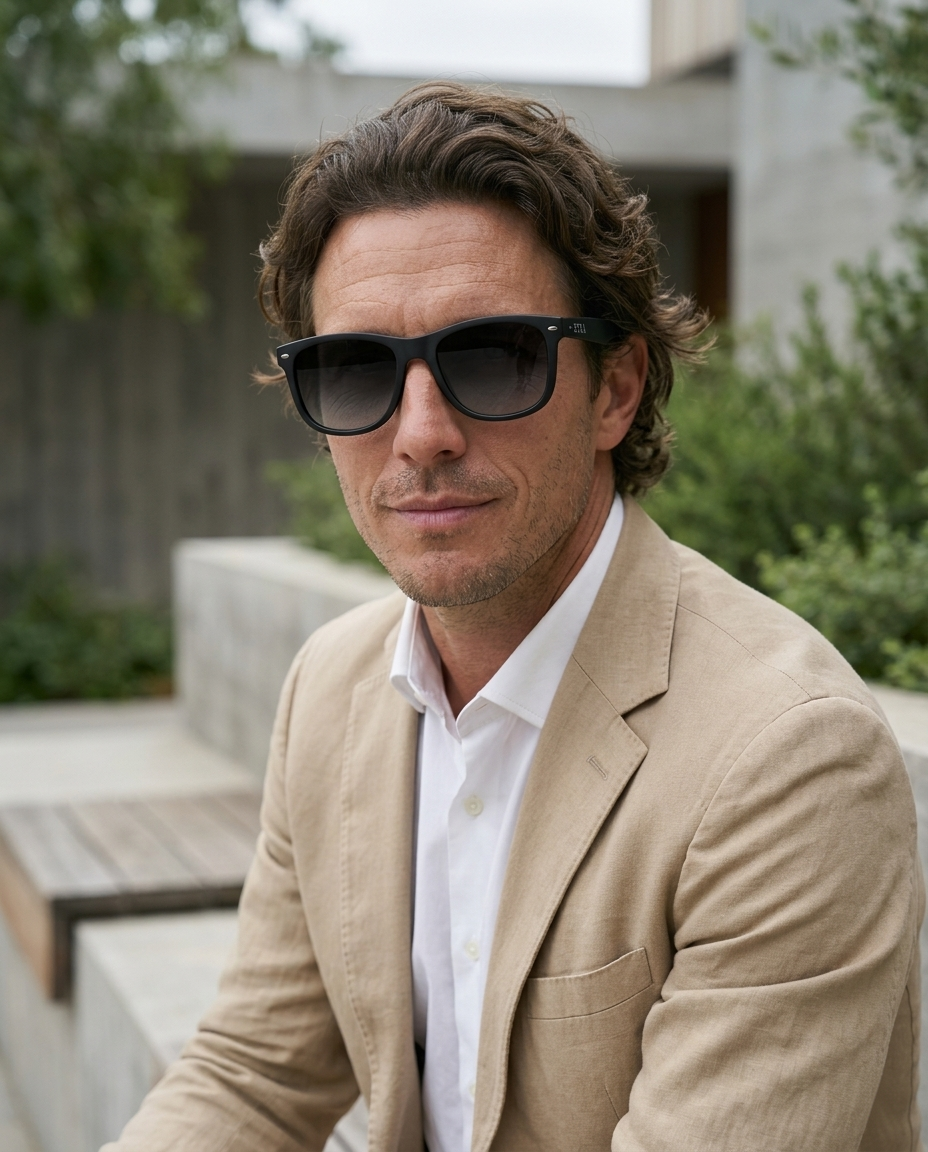 EYRA KARO – Matte Black with Grey Gradient Polarized Lenses on Luca