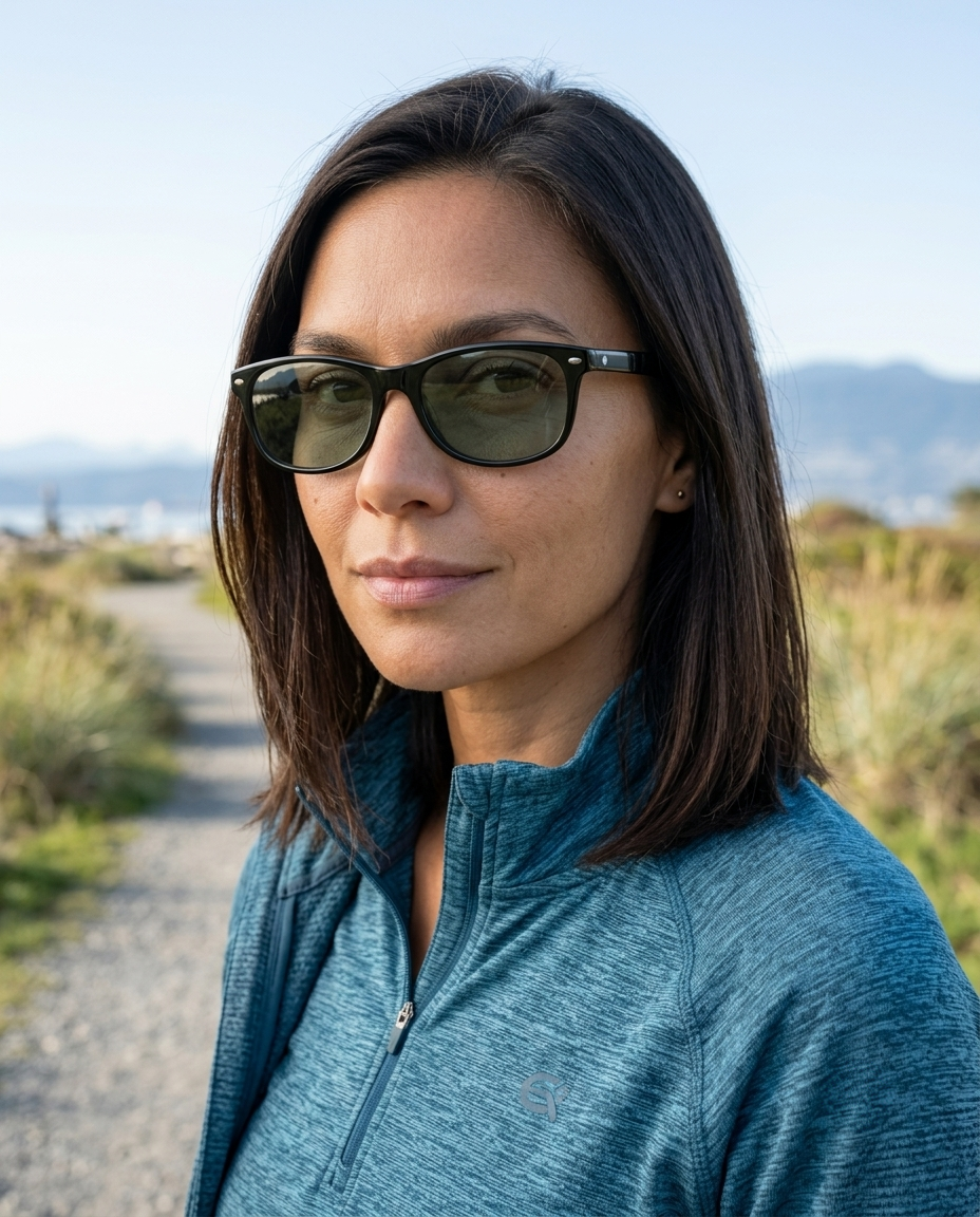 EYRA LUNO – Black with G‑15 Green Polarized Lenses on Isabela