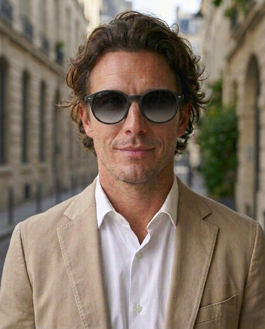 EYRA MIRA – Black with Grey Gradient Polarized Lenses on Luca