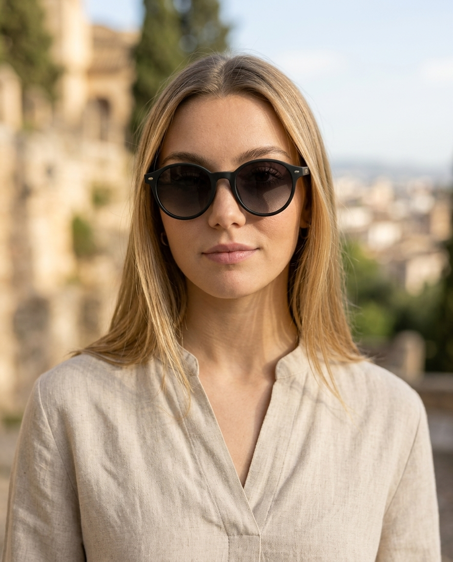 EYRA MIRA – Black with Grey Gradient Polarized Lenses on Emma