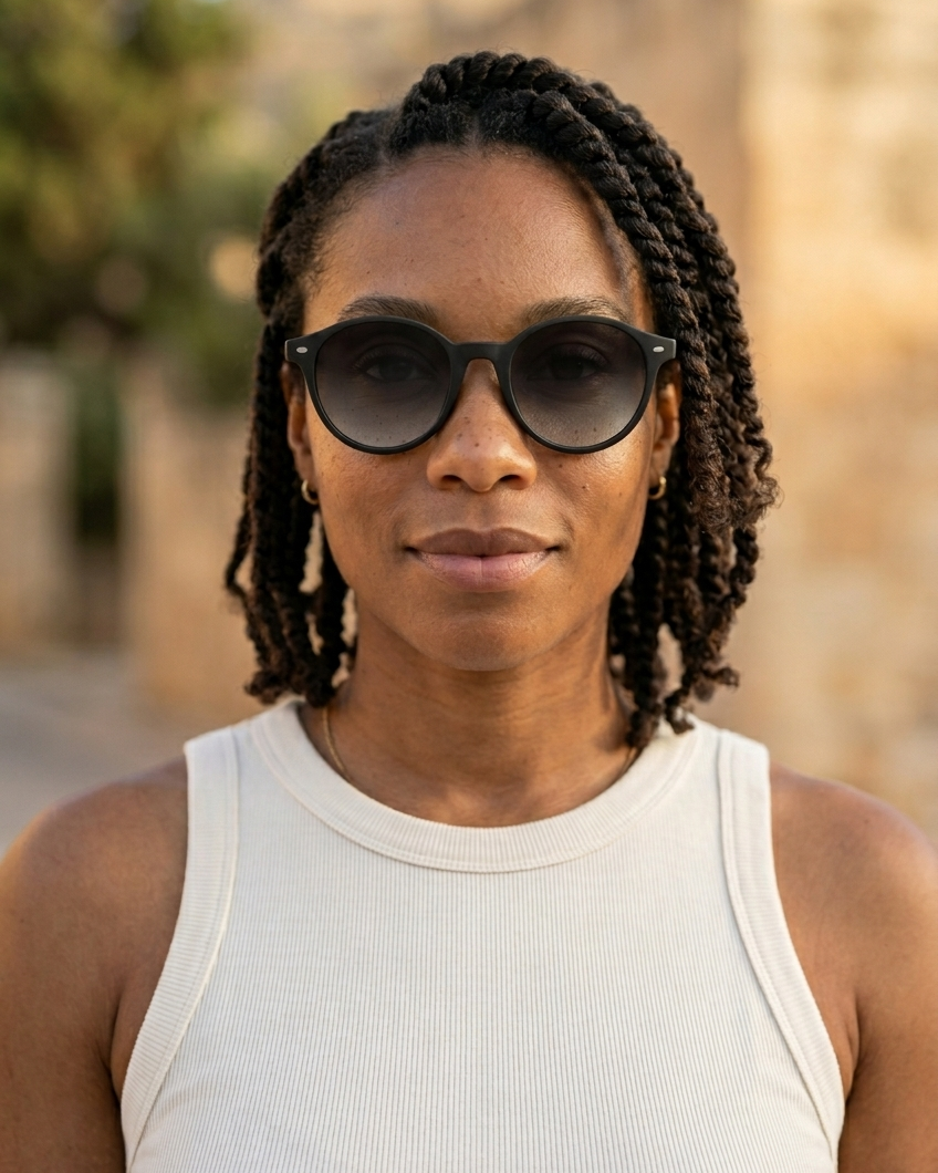 EYRA MIRA – Black with Grey Gradient Polarized Lenses on Amara
