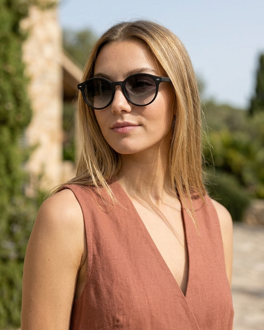 EYRA MIRA – Black with Grey Gradient Polarized Lenses on Emma