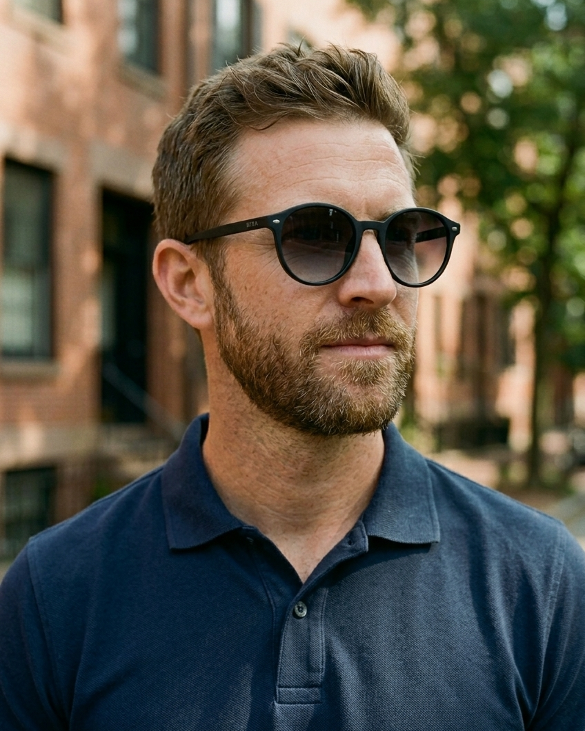 EYRA MIRA – Black with Grey Gradient Polarized Lenses on Ethan
