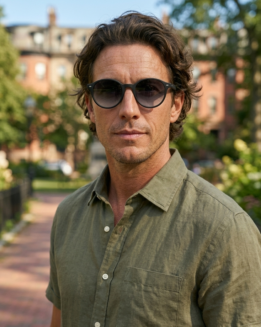 EYRA MIRA – Black with Grey Gradient Polarized Lenses on Luca