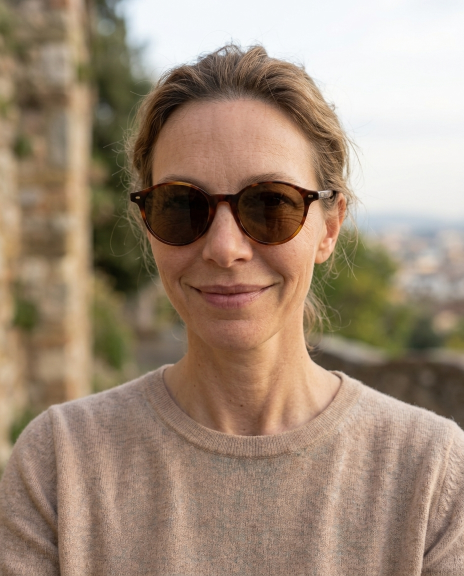 EYRA MIRA – Dark Tortoise with Brown Polarized Lenses on Anya
