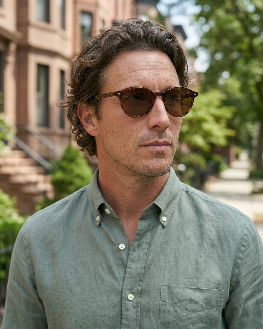 EYRA MIRA – Dark Tortoise with Brown Polarized Lenses on Luca