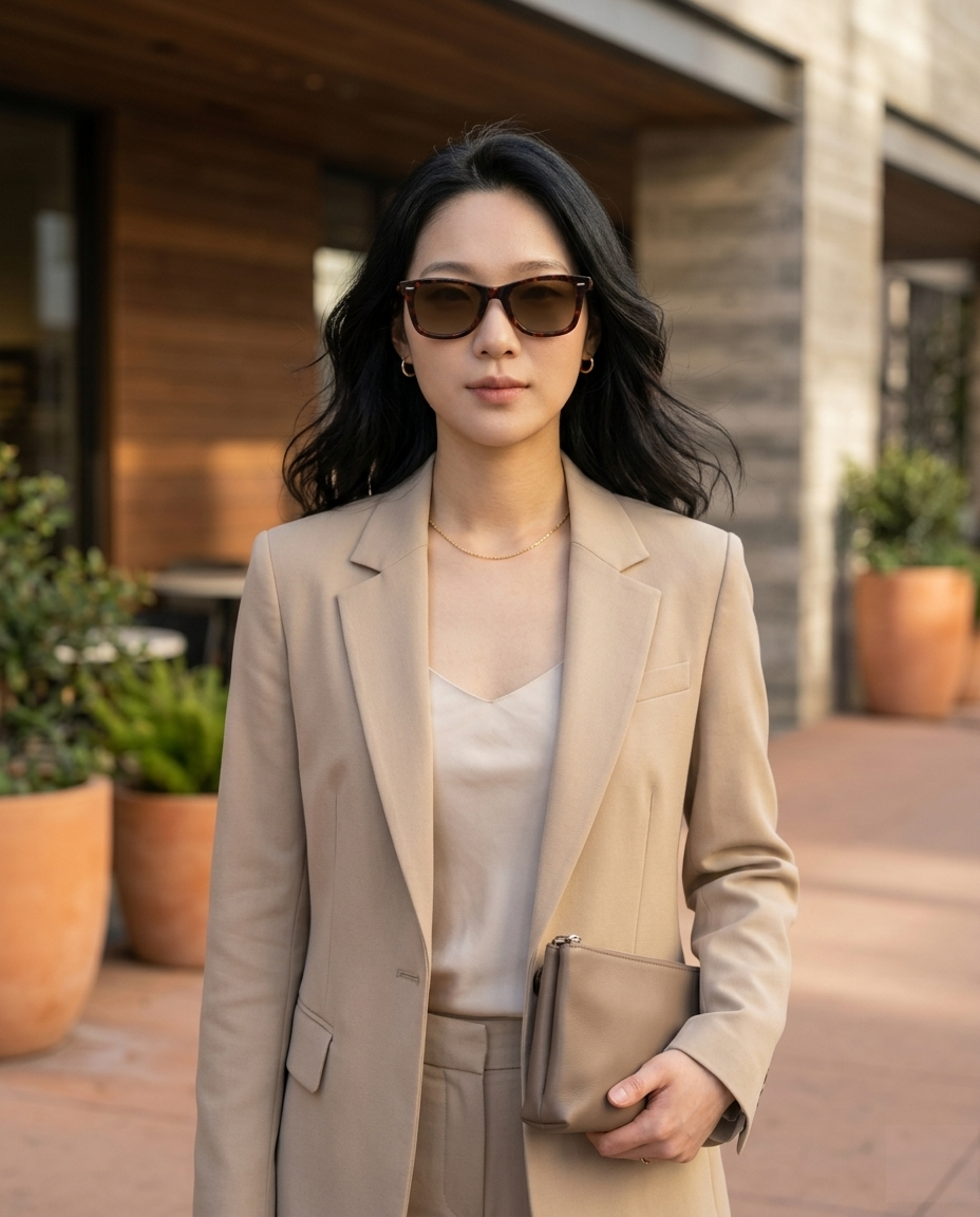 EYRA NARO – Dark Tortoise with Brown Polarized Lenses on Emily