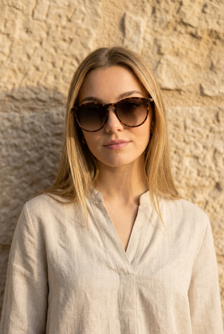 EYRA TARO – Black with Grey Gradient Polarized Lenses on Emma