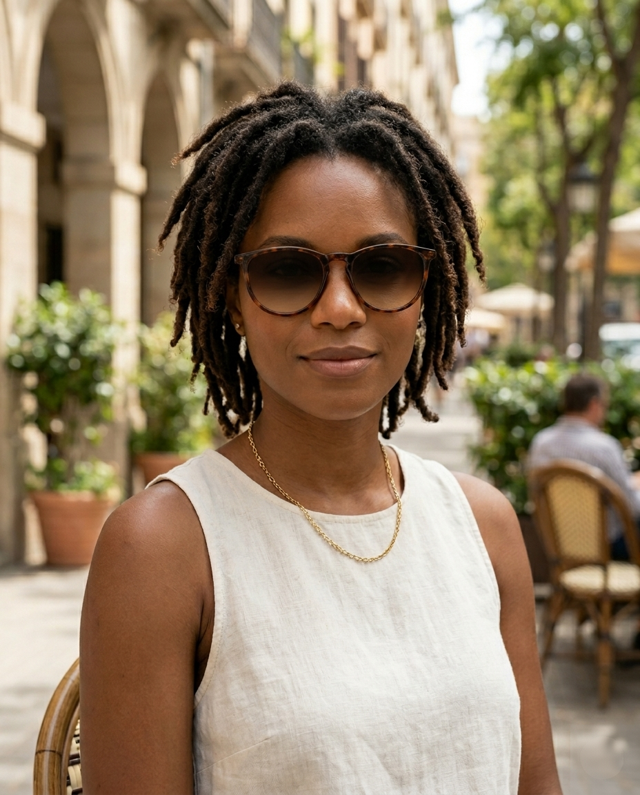 EYRA TARO – Black with Grey Gradient Polarized Lenses on Amara