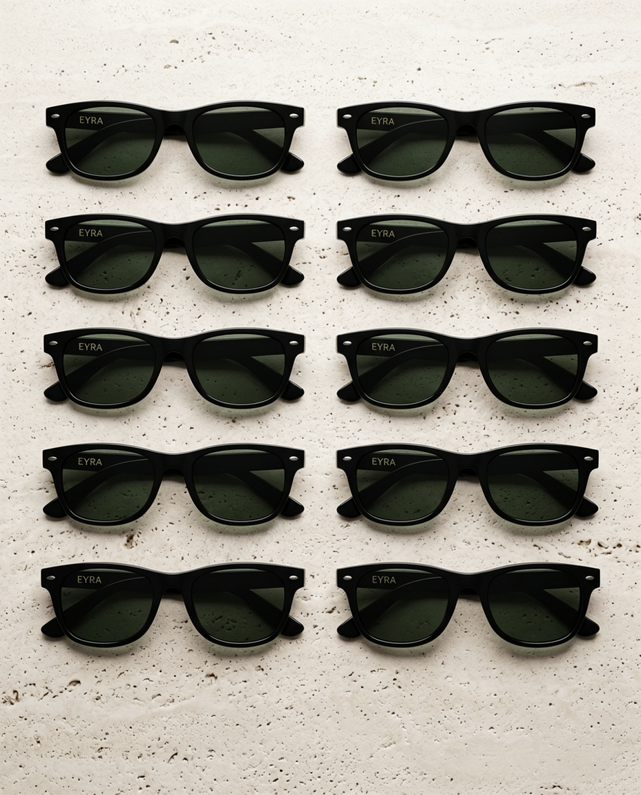 Editorial grid showing sameness across eyewear industry
